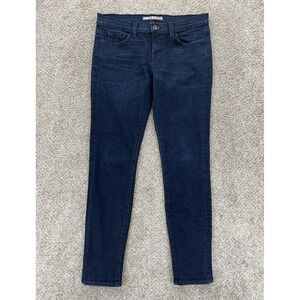 J Brand Jeans Womens 28 Blue The Skinny Mid‎ Rise Shark Dark Wash Stretch Denim
